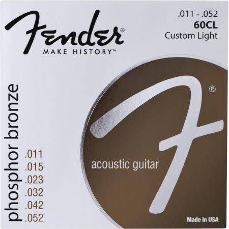 Cuerdas Guitarra Acústica Fender 60CL 11-52 Pb Cuerdas Guitarra Acústica