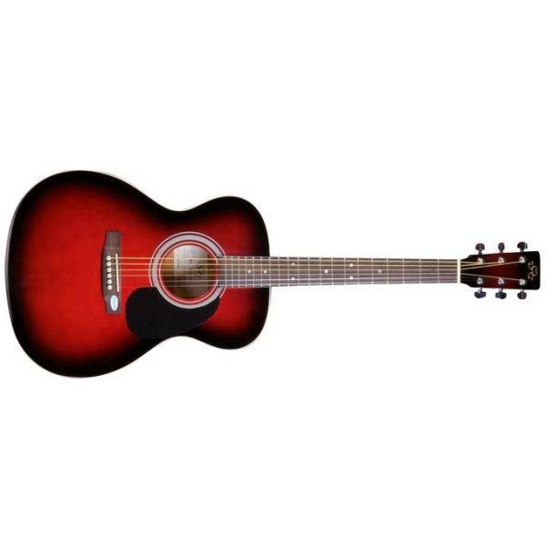 SX OM170RDS Guitarra Acústica Red Burst
