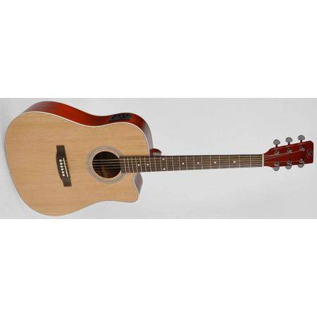 Guitarras Electroacústicas SX SD204CETRD Guitarra Electroacústica Trans Red