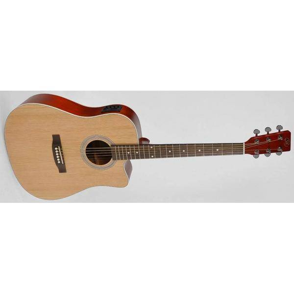 SX SD204CETRD Guitarra Electroacústica Trans Red