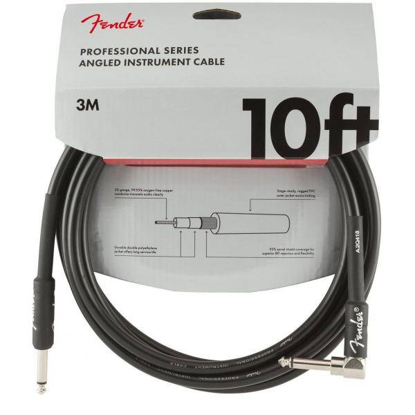 Fender Pro 3M Angl Cable Instrumento Negro