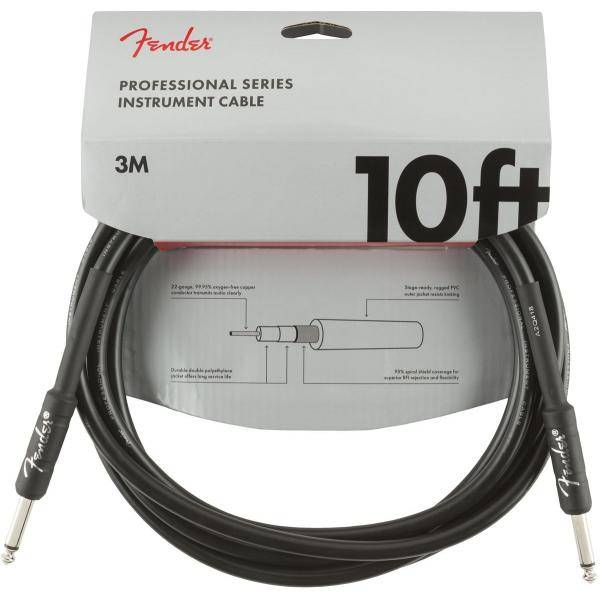 Fender Pro 3M Cable Instrumento Negro