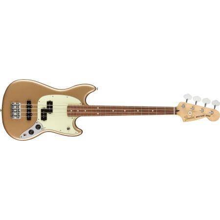 Bajos Fender Mustang Bass Pj Bajo Eléctrico Firemis Gold