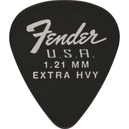 Púas Fender 351 Shape Dura Tone 1.21 Black Pack 12 Púas