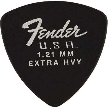 Púas Fender 346 Shape Dura Tone 1.21 Black 12 Púas
