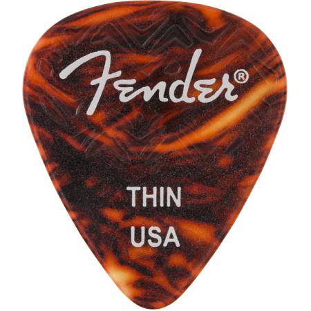 Púas Fender 351 Shape Thin Tortoise Shell 6 Púas