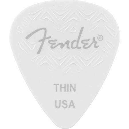 Púas Fender 351 Shape Thin White 6 Púas
