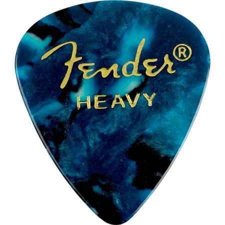 Accesorios de guitarra Fender 351 Shape Ocean Turqoise Heavy Pack 12 Púas