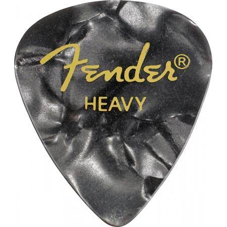Accesorios de guitarra Fender 351 Shape Black Moto Heavy Pack 12 Púas