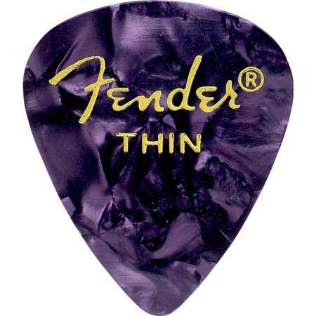 Púas Fender 351 Shape Purple Moto Thin Pack 12 Púas