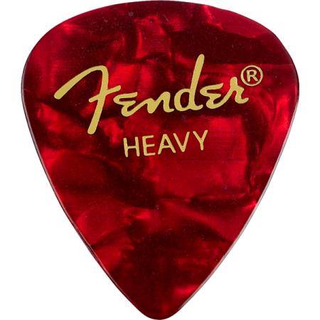 Púas Fender 351 Shape Red Moto Heavy Pack 12 Púas