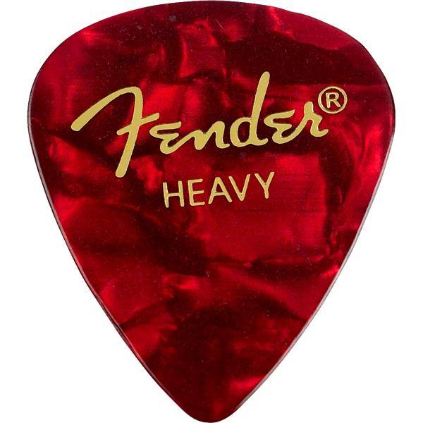 Fender 351 Shape Red Moto Heavy Pack 12 Púas