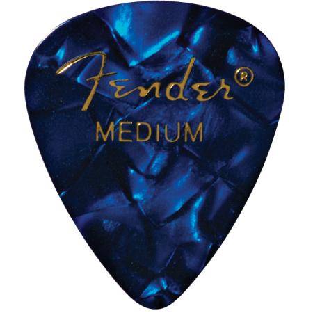 Accesorios de guitarra Fender 351 Shape Blue Moto Medium Pack 12 Púas
