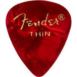 Accesorios de guitarra Fender 351 Shape Red Moto Thin Pack 12 Púas