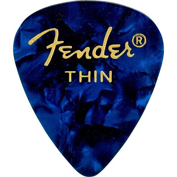 Fender 351 Shape Blue Moto Thin Pack 12 Púas