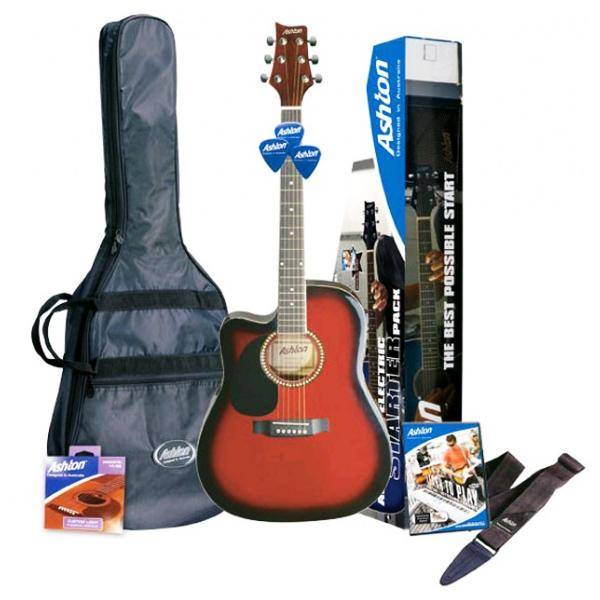 Ashton SPD25CEQLWRS Pack Guitarra Acústica Zurdos Natural