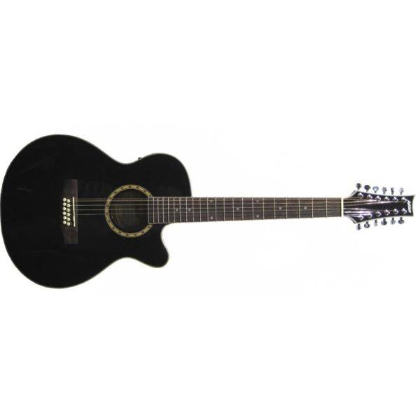 Ashton SL2912CEQBK 12 Cuerdas Negro Guitarra Electroacústica