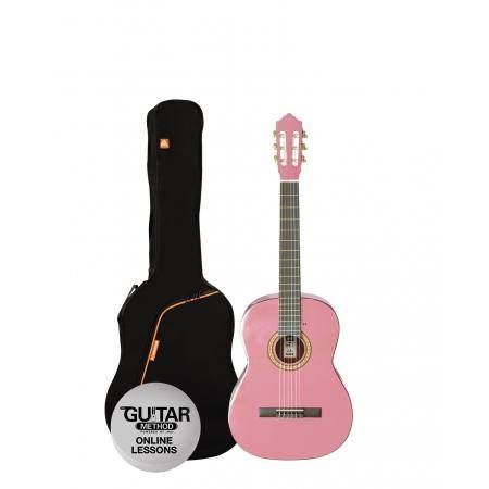 Packs guitarra clásica Ashton SPCG34PK Pack Guitarra Clásica 3/4 Rosa