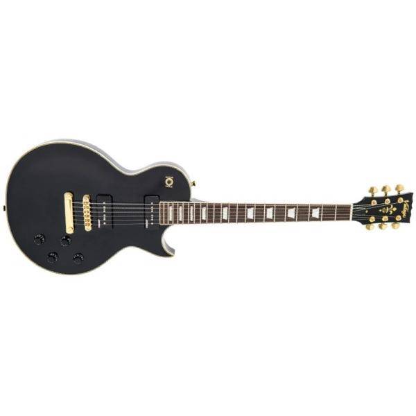 Vintage GLP Reissued V100 P90 Black Guitarra Eléctrica