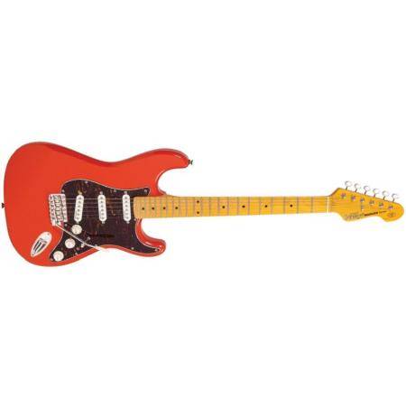 Guitarras Eléctricas Vintage FST Reissued V6M Stratocaster Firenza Red Guitarra Eléctrica