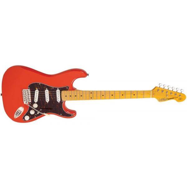 Vintage FST Reissued V6M Stratocaster Firenza Red Guitarra Eléctrica