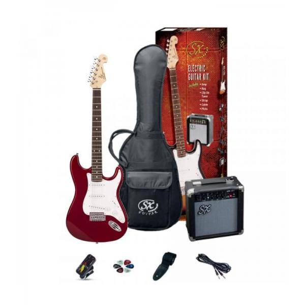 SX SE1 Candy Apple Red  Pack Guitarra Eléctrica