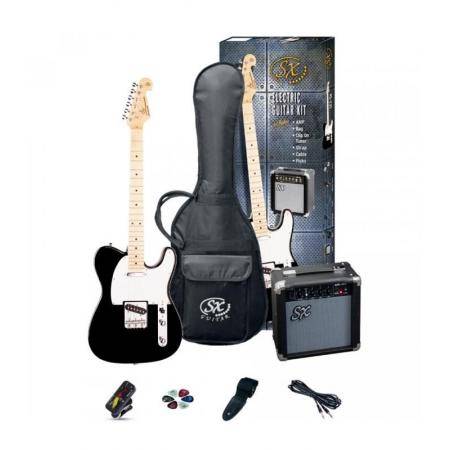 Guitarras Eléctricas SX SE2 Pack Guitarra Eléctrica Negro