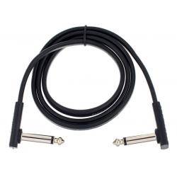 Cables para Instrumentos Rockboard Flat Patch 80Cm Black Cable Instrumento