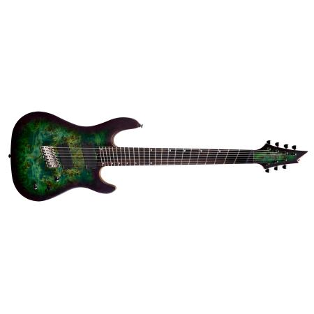 Guitarras Eléctricas Cort KX500MS Verde Mate Guitarra Eléctrica 7 Cuerdas