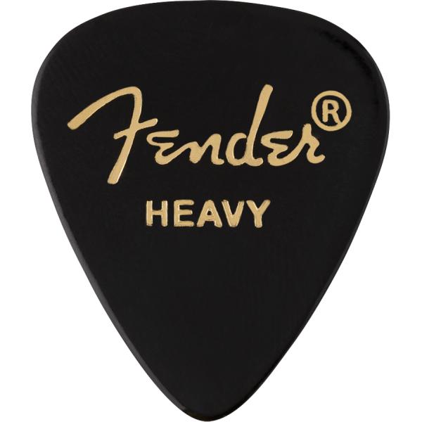 Fender 351 Celuloide Pack 12 Púas Heavy Negras
