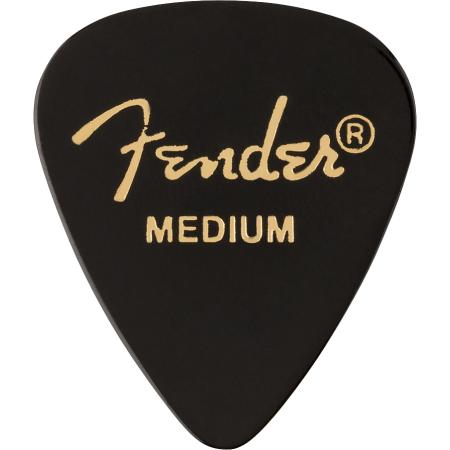 Púas Fender 351 Celuloide Pack 12 Púas Medium Negras