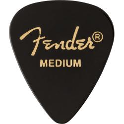 Púas Fender 351 Celuloide Pack 12 Púas Medium Negras