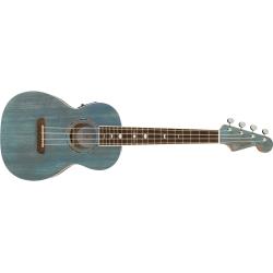 Ukeleles Custom Fender Dhani Harrison Ukelele Sapphire Turqoise