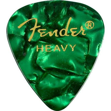 Púas Fender Heavy Green Moto Pack 12 Púas