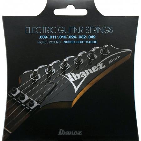 Cuerdas de Guitarra Eléctrica Ibanez IEGS6 Nickel Wound Cuerdas Guitarra Eléctrica 9-42