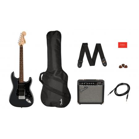 Pack guitarra eléctrica Squier Affinity Stratocaster Pack Guitarra Eléctrica Charcoal Frost Metallic
