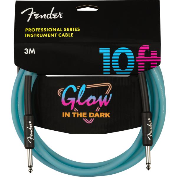 Fender Pro Glow In The Dark Cable Azul 3M