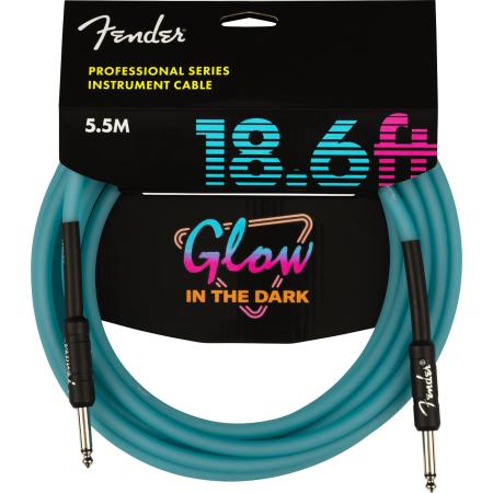 Cables para Instrumentos Fender Pro Glow In The Dark Cable Azul 5,5M