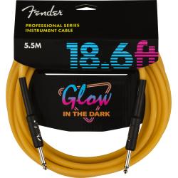 Cables para Instrumentos Fender Pro Glow In The Dark Cable Naranja 5,5M