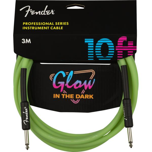 Fender Pro Glow In The Dark Cable Verde 3M