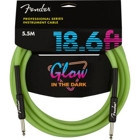 Cables para Instrumentos Fender Pro Glow In The Dark Cable Verde 5,5M