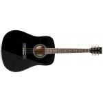 SX SD104 Guitarra Acústica Negra Acabado Brillo