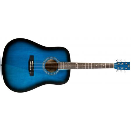 Guitarras Acústicas SX SD104 Guitarra Acústica Azul Acabado Brillo
