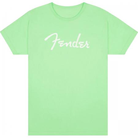 Merchandising y regalos Fender Spaghetti Logo Camiseta XXL Surf Green