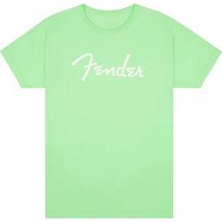 Merchandising y regalos Fender Spaghetti Logo Camiseta XXL Surf Green