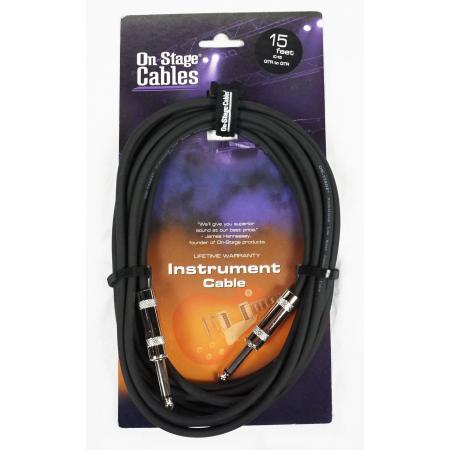 Cables de guitarra On Stage IC15 Cable Jack 4.6 Metros
