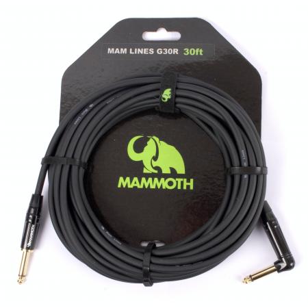 Cables de guitarra Mammoth Premium Cable Guitarra  Jack Acodado 9M
