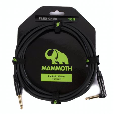 Cables de guitarra Mammoth MAMFLEXG10R Profesional Cable Guitarra Acodado 3M