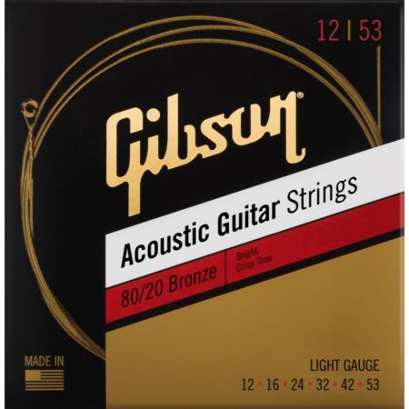 Cuerdas Guitarra Acústica Gibson SAGBRW12 Acoustic Light Cuerdas Guitarra Acústica 12-53