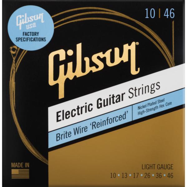 Gibson SEGBWR10 Brite Wire Reinforced Cuerdas Guitarra Eléctrica 10-46